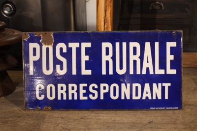 plaque emaille ancienne poste rurale