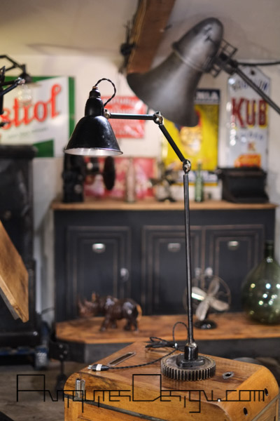 lampe mazda  vintage atelier style gras