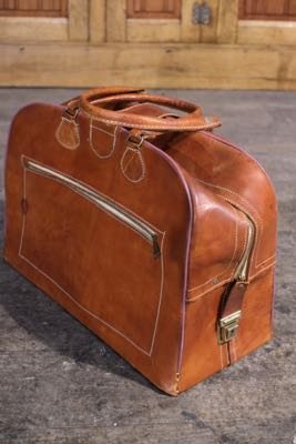 saccoche de voyage vintage 1960 en cuir