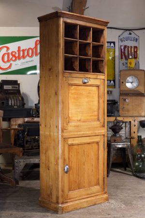 2500 meuble de metier secretaire ancien etroit en bois 5