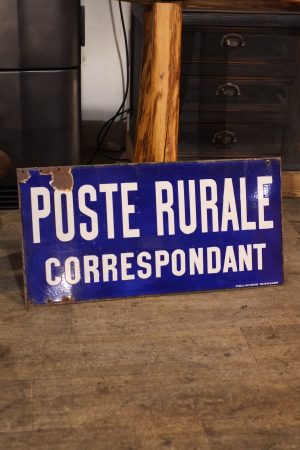 plaque émaillé ancienne poste rurale