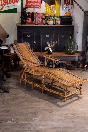 chaise longue ancienne rotin 5