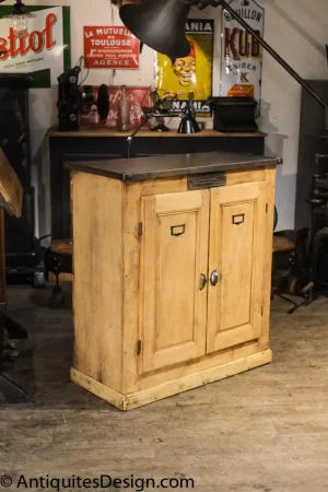 meuble brocante style glaciere ancienne retro chic bistrot