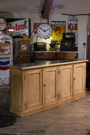 Home buffet enfilade 4 portes bois brut dessus zinc 1940 2 resultat
