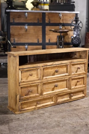petit meuble de metier ancien et etroit pas cher petit prix en bois massif